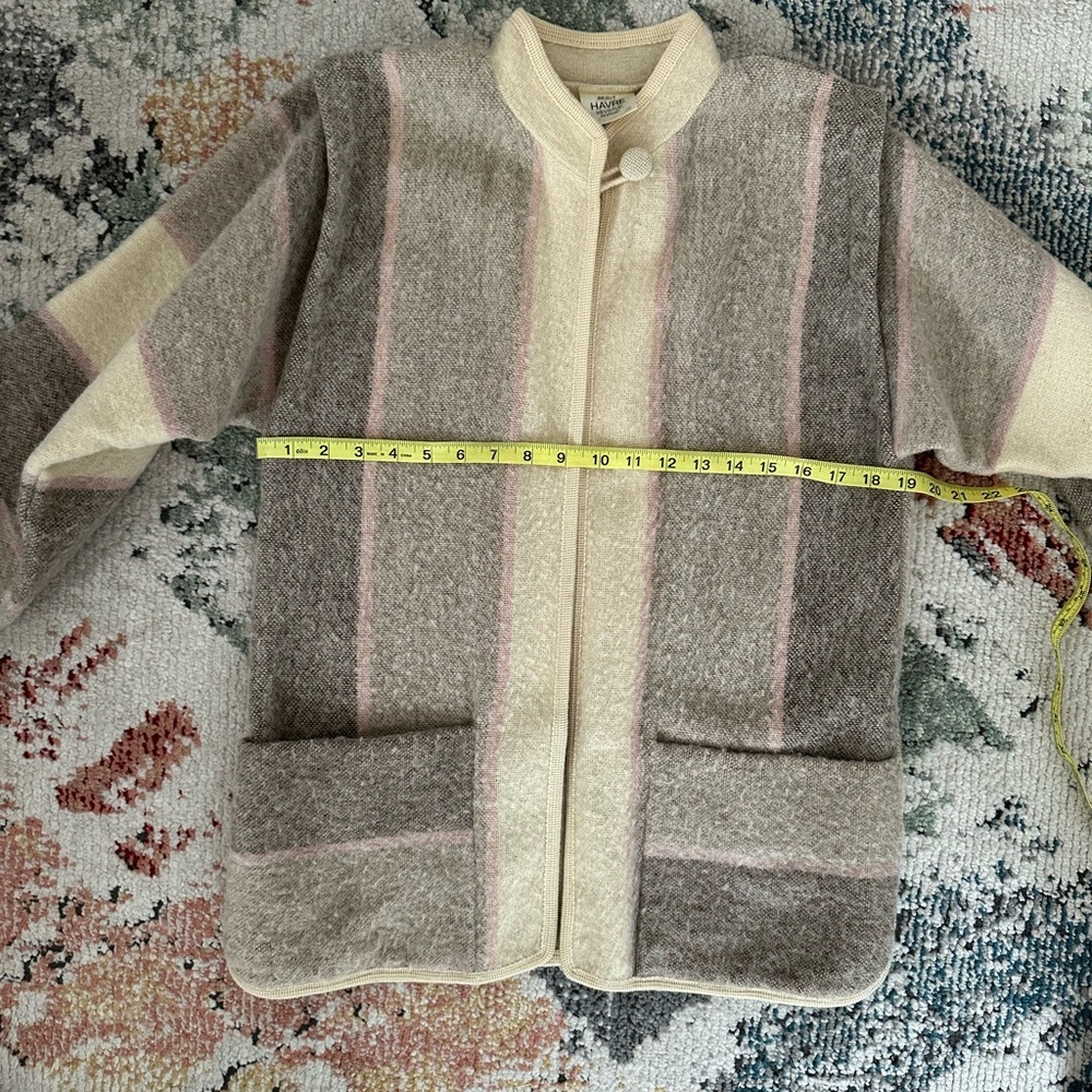Vintage Berit Havre Vevstue Norway Women’s Pure Wool Coat Wide Sleeve size small - Picture 7 of 16